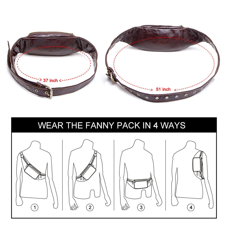 Men's Leather Bum Bag