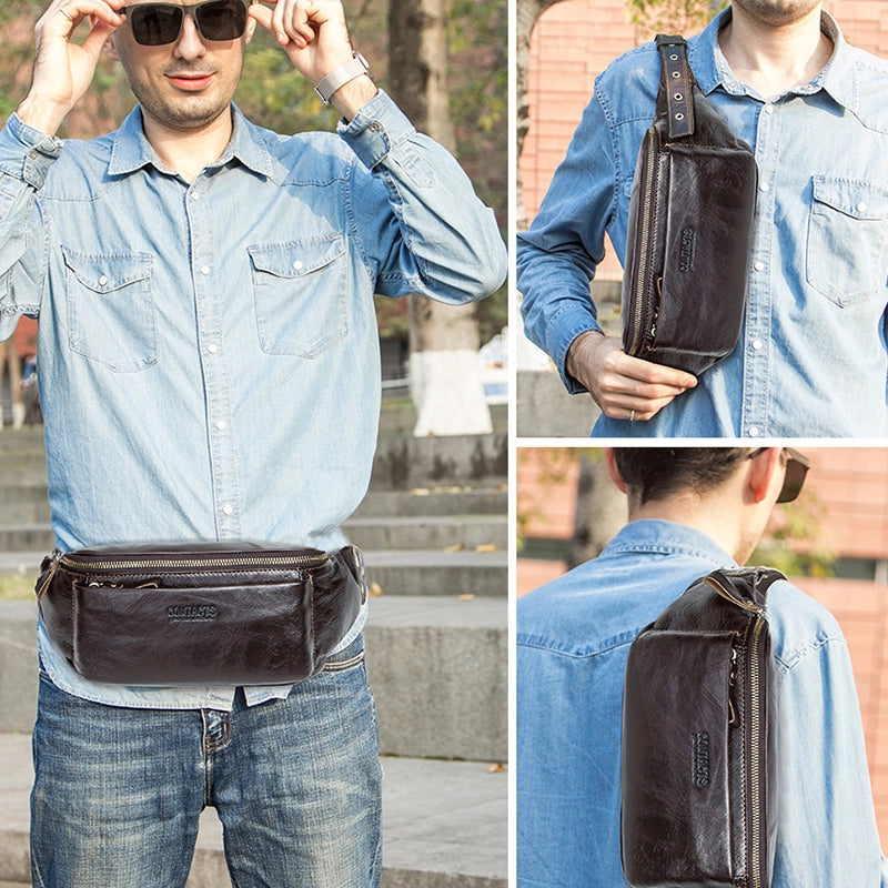 Men's Leather Bum Bag