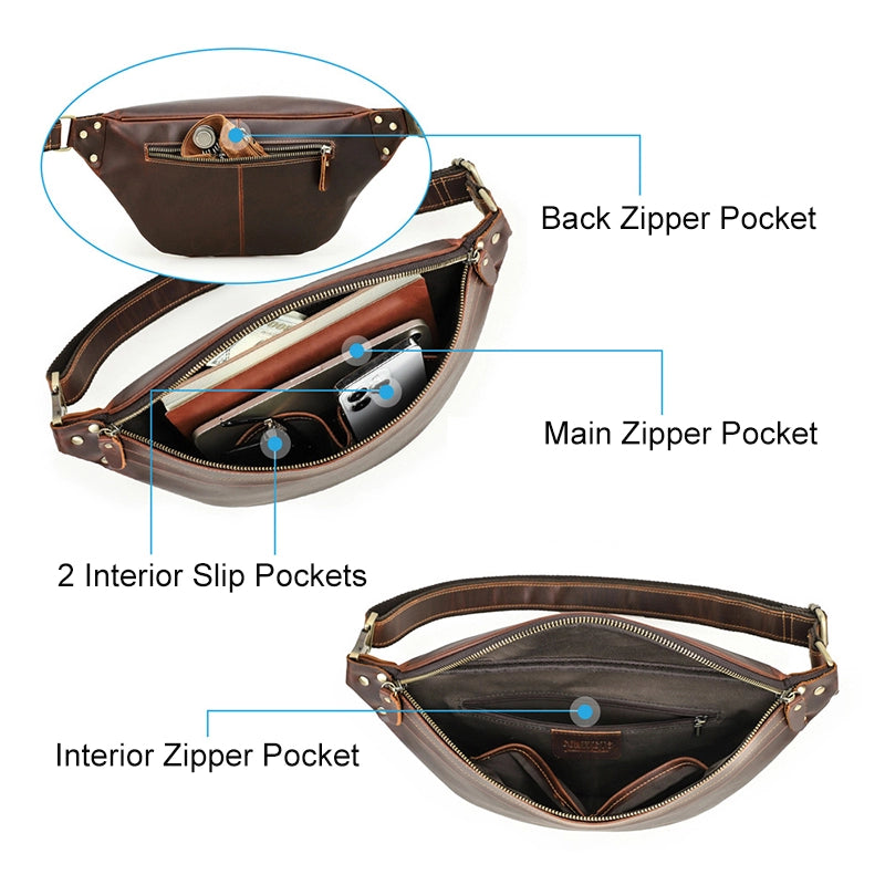 Men's Leather Bum Bag