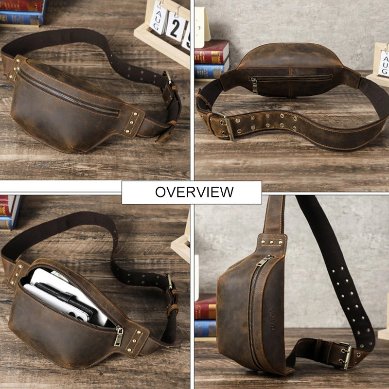 Men's Leather Bum Bag