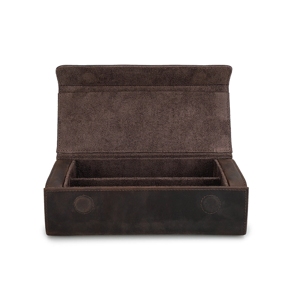 2-Pair Leather Sunglasses Travel Case – Free Monogram