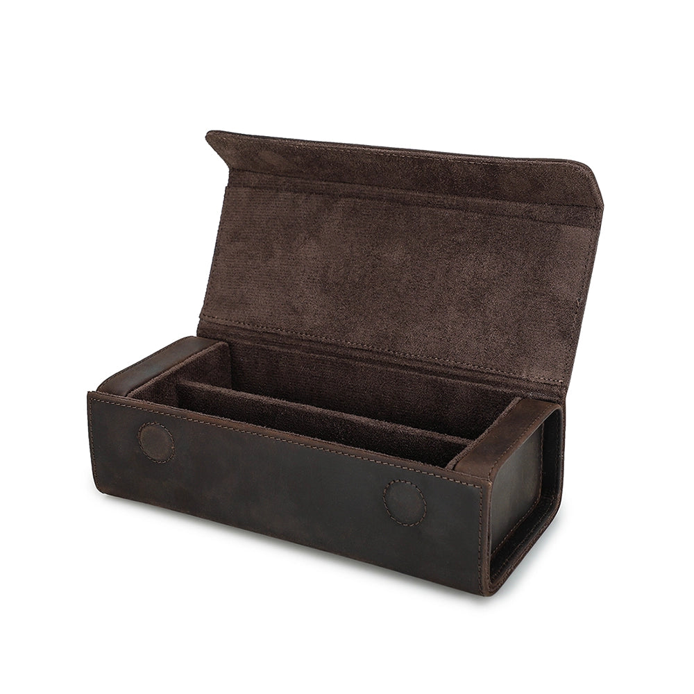 2-Pair Leather Sunglasses Travel Case – Free Monogram