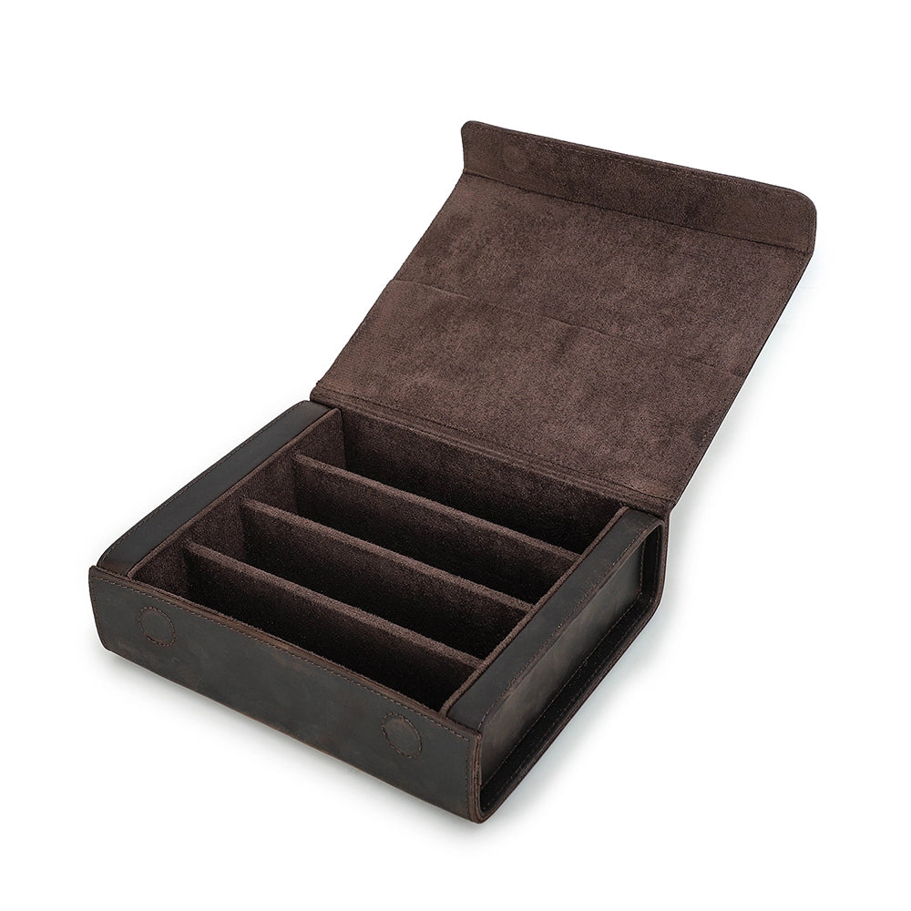 4-Pair Leather Sunglasses Travel Case – Free Monogram
