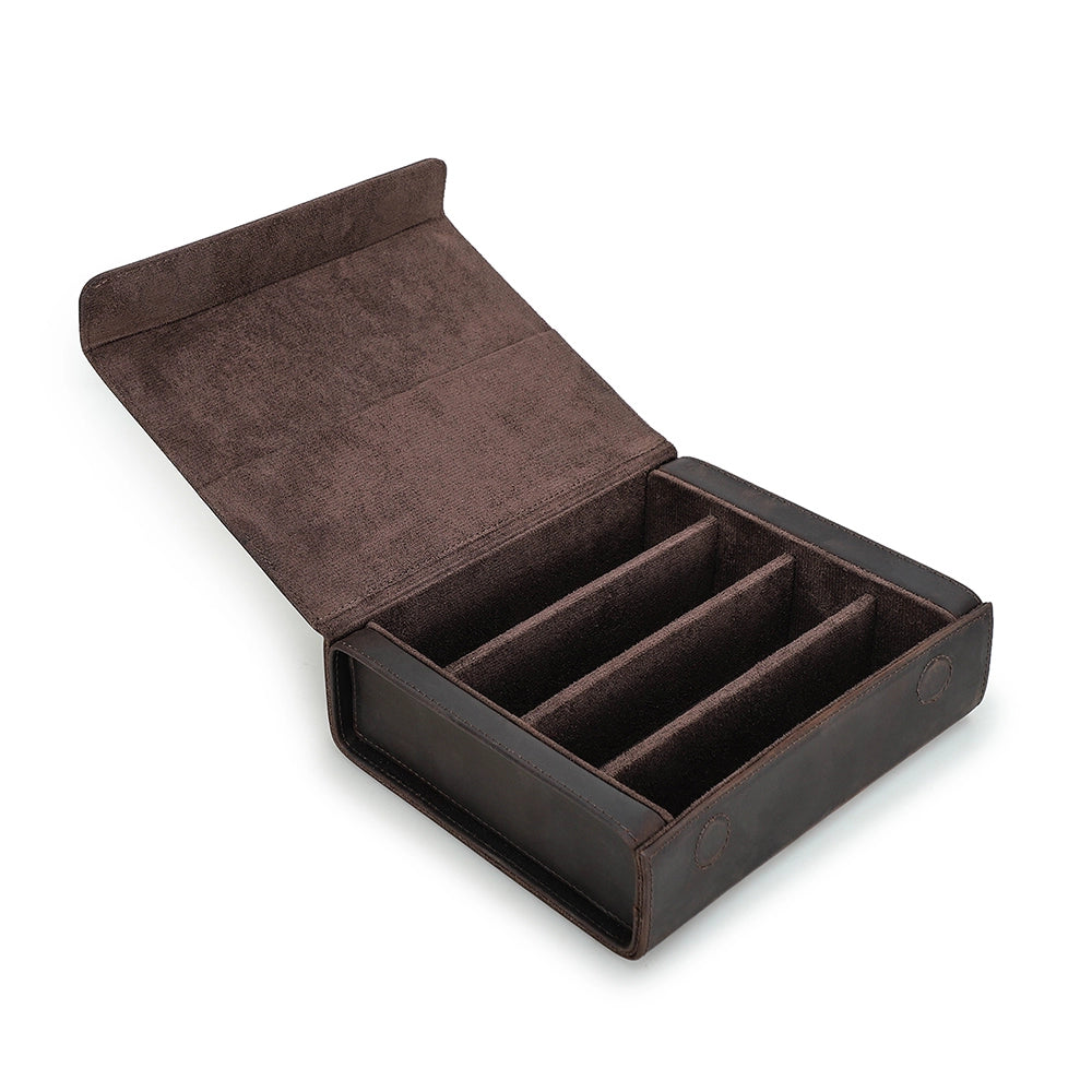 4-Pair Leather Sunglasses Travel Case – Free Monogram
