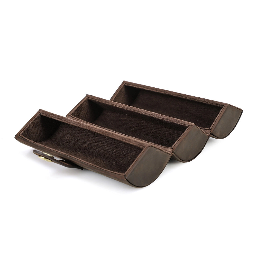 3-Pair Leather Sunglasses Travel Case – Free Monogram