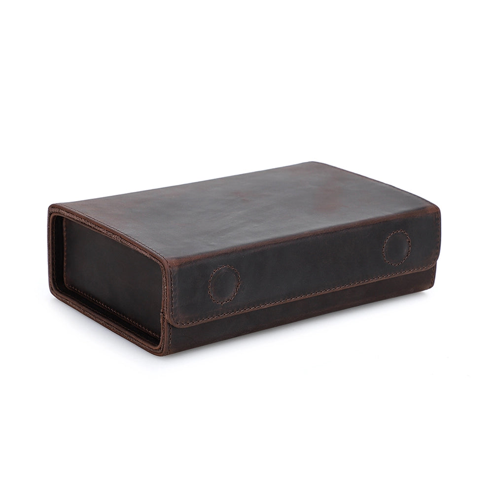 Multiple Sunglasses Case Travel – Holds 3 Pairs Leather Organizer