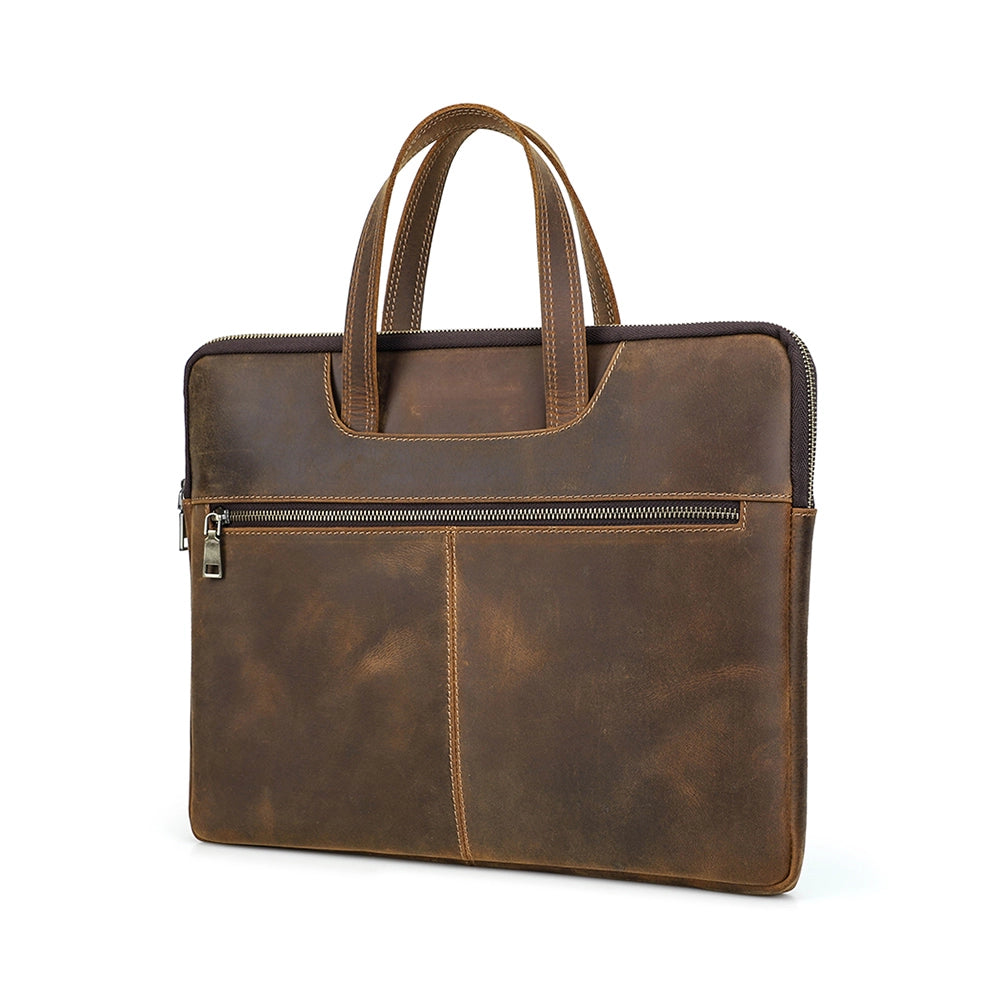 Slim Vintage Leather Laptop Bag For 15.4" MacBook Pro