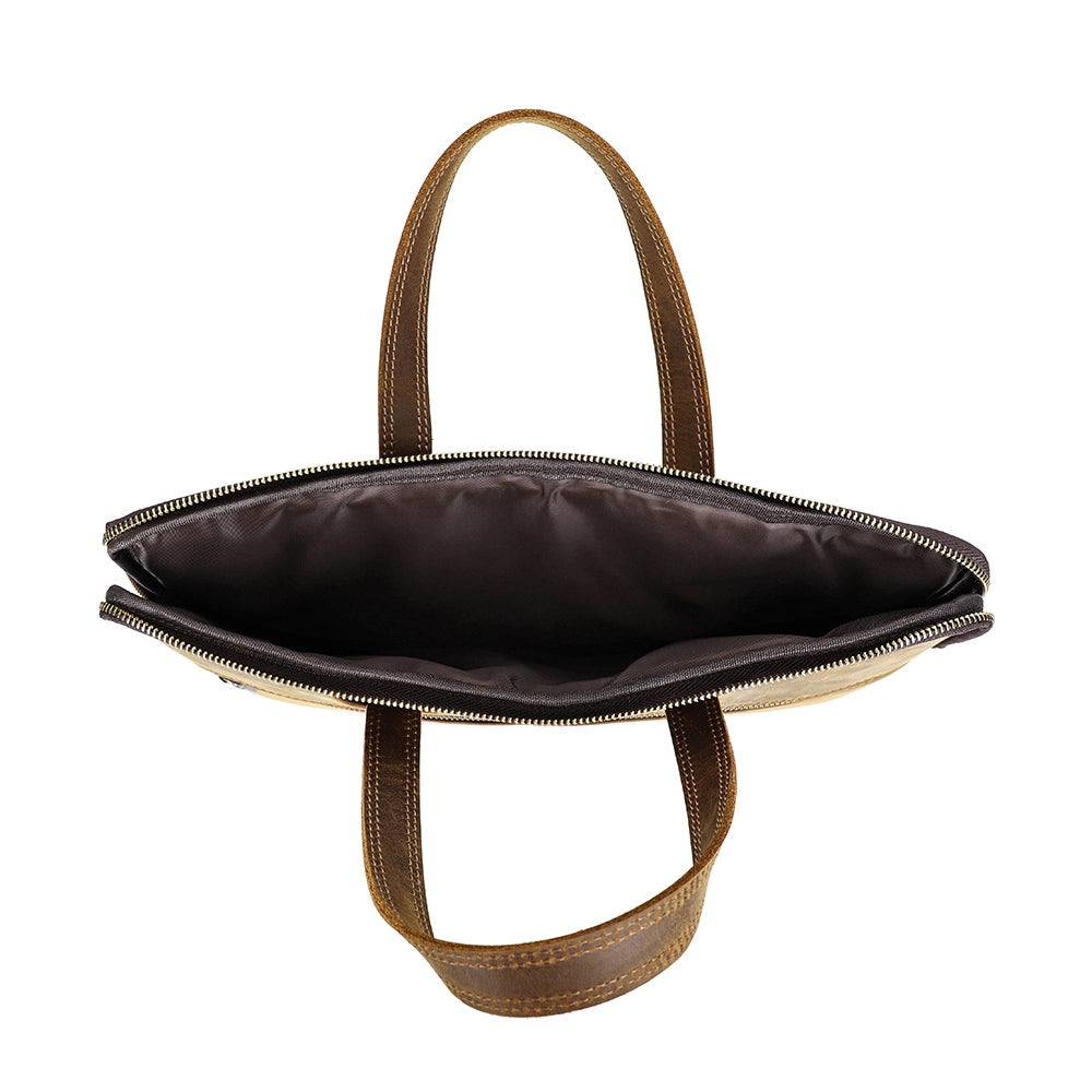 Slim Vintage Leather Laptop Bag For 15.4" MacBook Pro