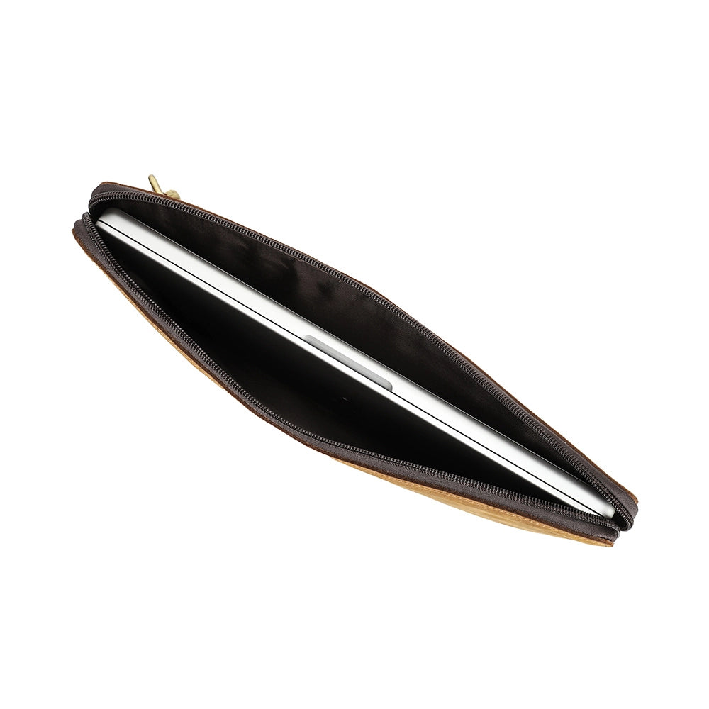 Leather Laptop Sleeve For 14.2" MacBook Pro / Air – Free Monogram