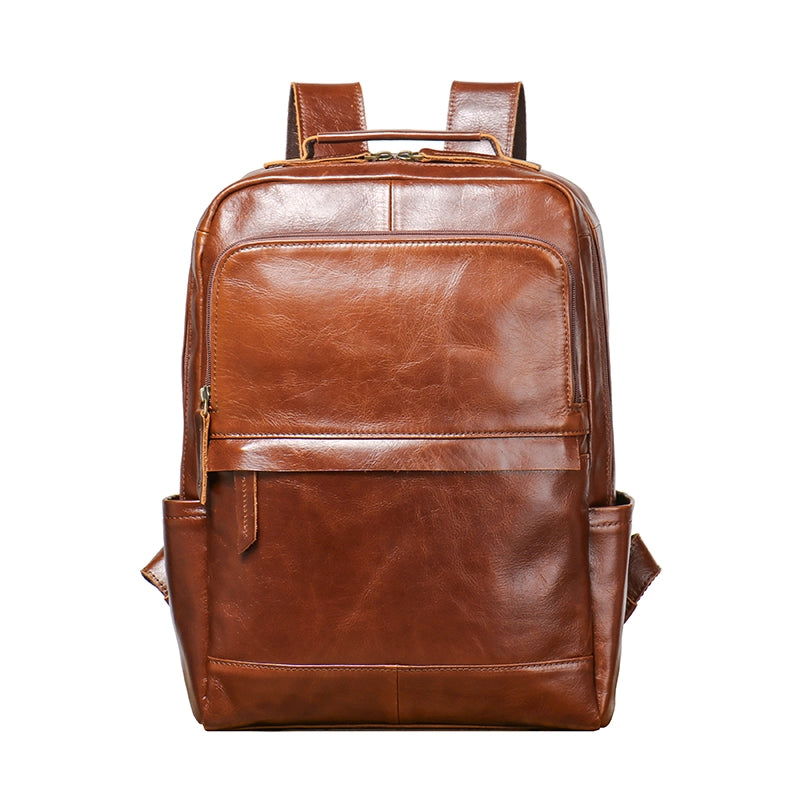 designer tan leather backpack Leather Backpack For Men and Women With Laptop Compartment – Luke Case