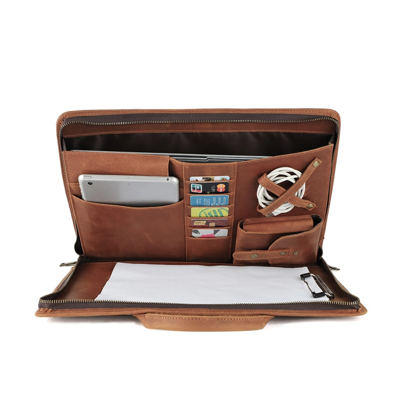 Techneca Retro Leather Laptop Bag