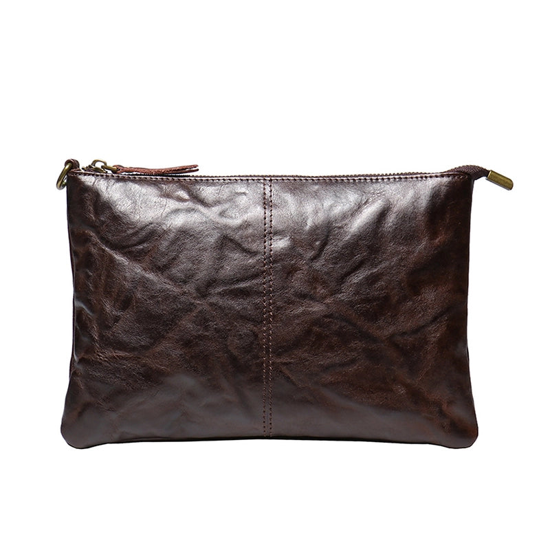 Retro Rough Texture Leather Clutch