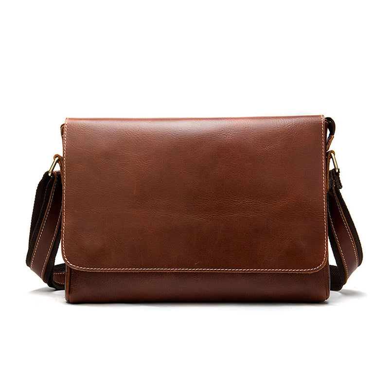 Men's Crazy Horse Leather Messenger Bag