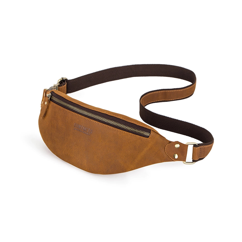 Men's Crazy Horse Leather Fanny Pack