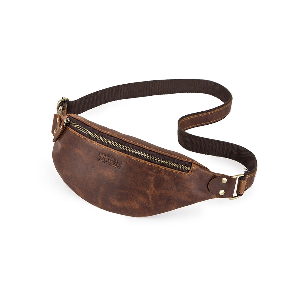 Men's Crazy Horse Leather Fanny Pack