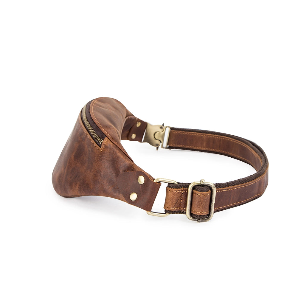 Men's Crazy Horse Leather Fanny Pack