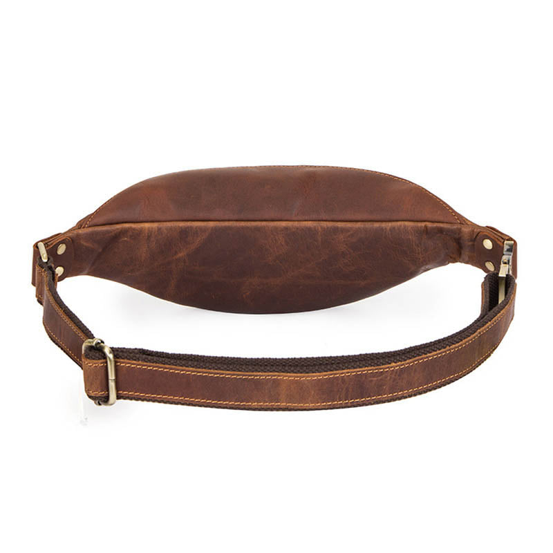 Men's Crazy Horse Leather Bum Bag