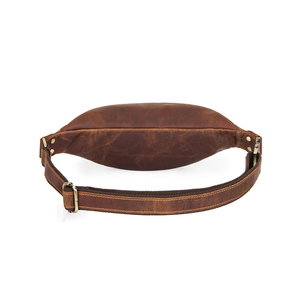Men's Crazy Horse Leather Fanny Pack