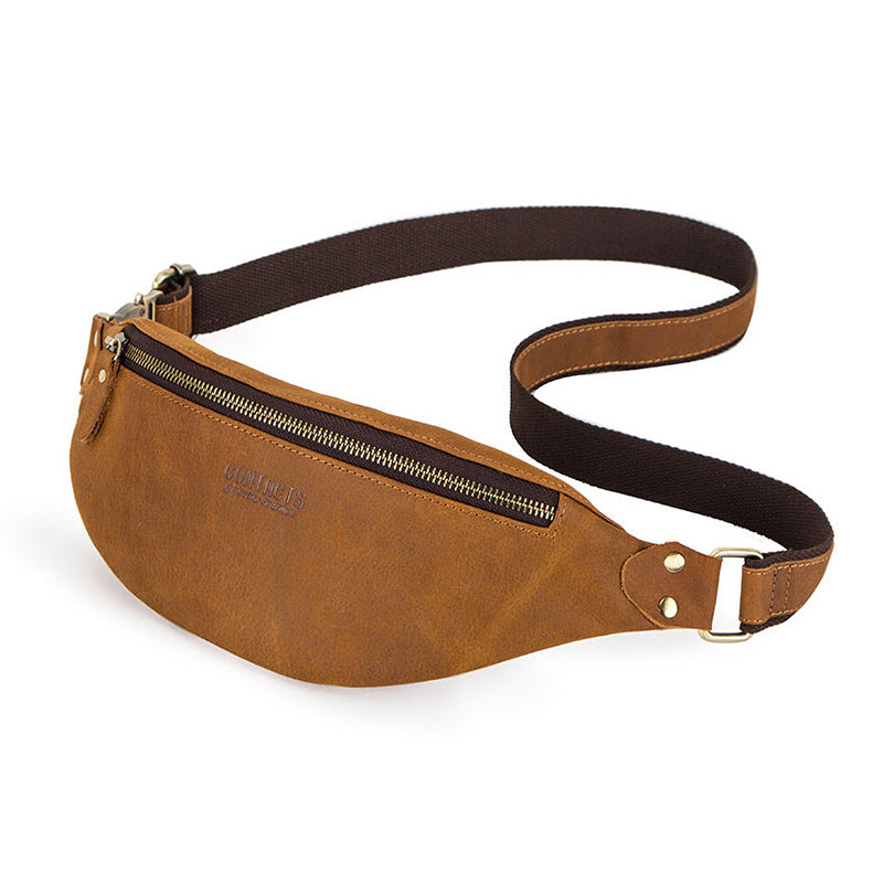 Men's Crazy Horse Leather Bum Bag