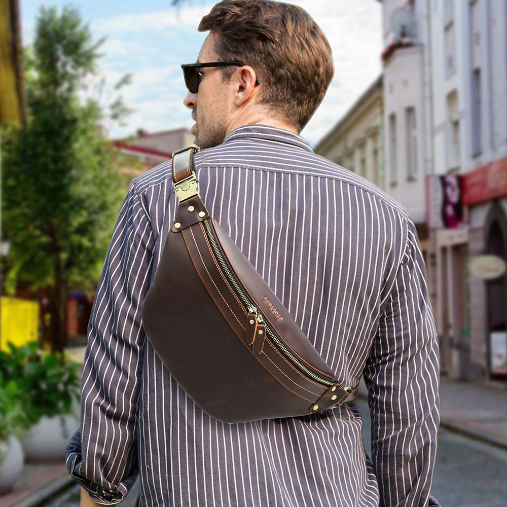 Men's Leather Fanny Pack