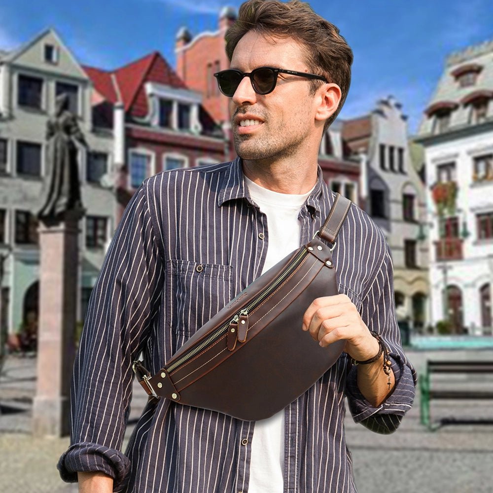 Men's Leather Fanny Pack