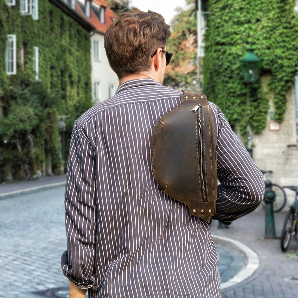 Men's Leather Fanny Pack