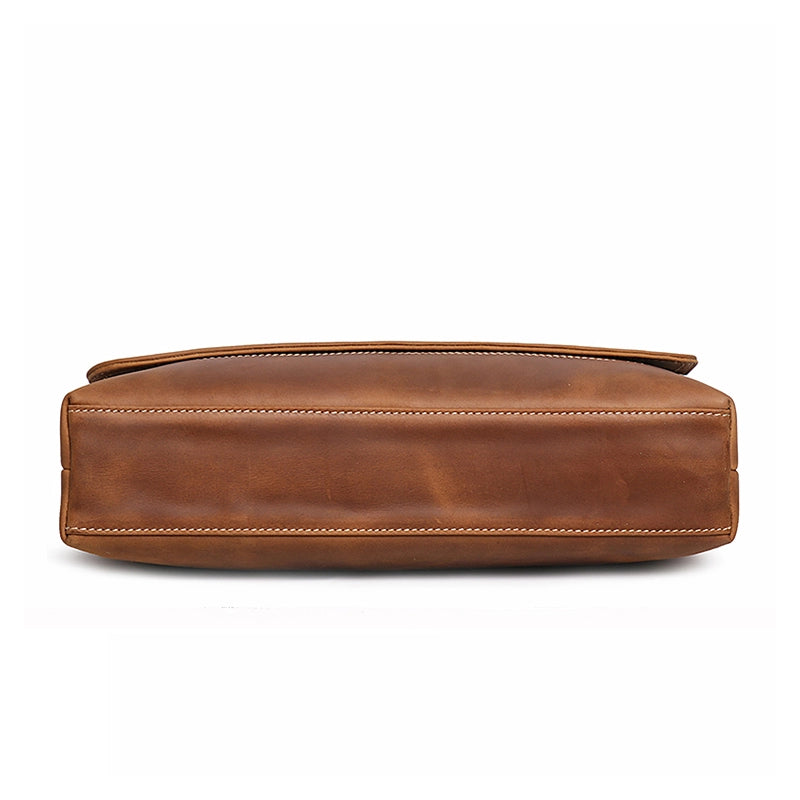 Men's Crazy Horse Leather Messenger Bag
