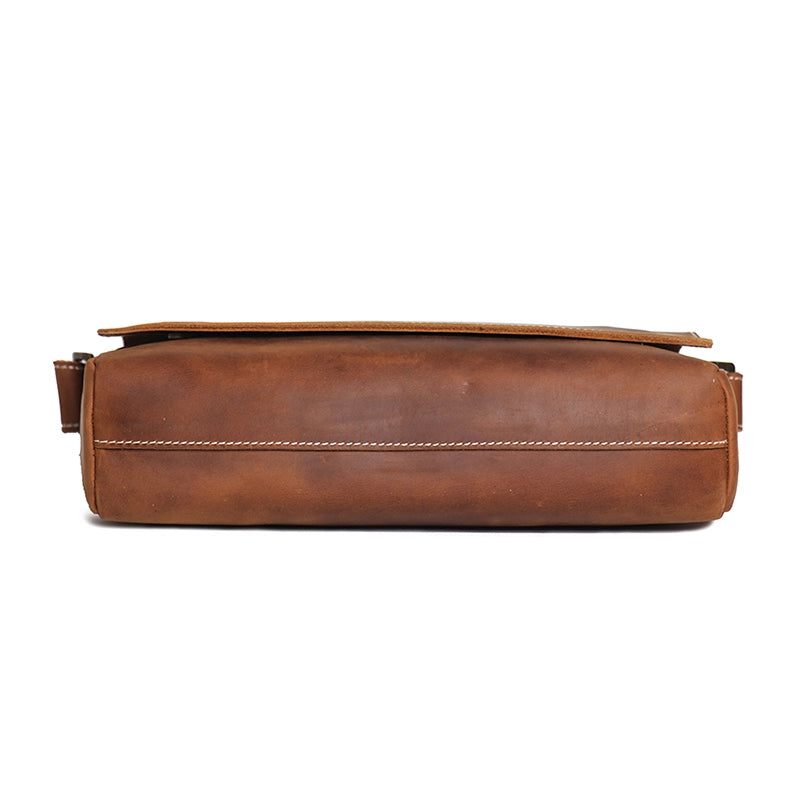 Men's Crazy Horse Leather Messenger Bag