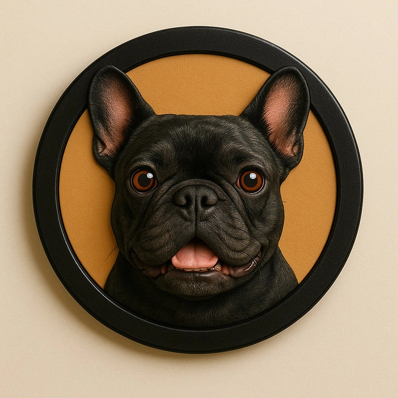 Custom Leather Pet Portrait Keychain