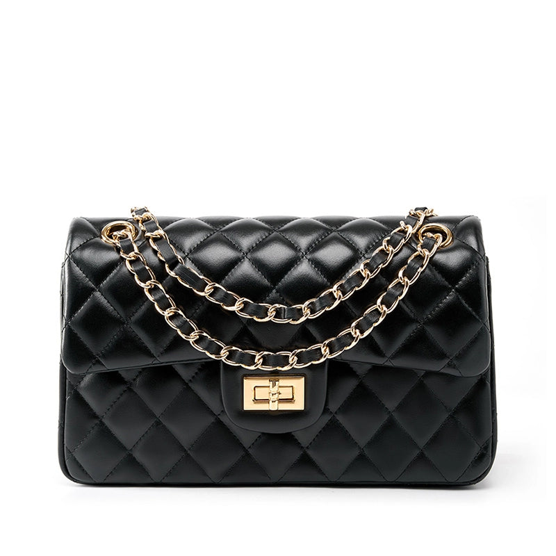 バッグ DIANTE QUILTED CHAIN UTILITY BAG Women's Quilted Leather Shoulder Bag Woven Chain Strap Convertible