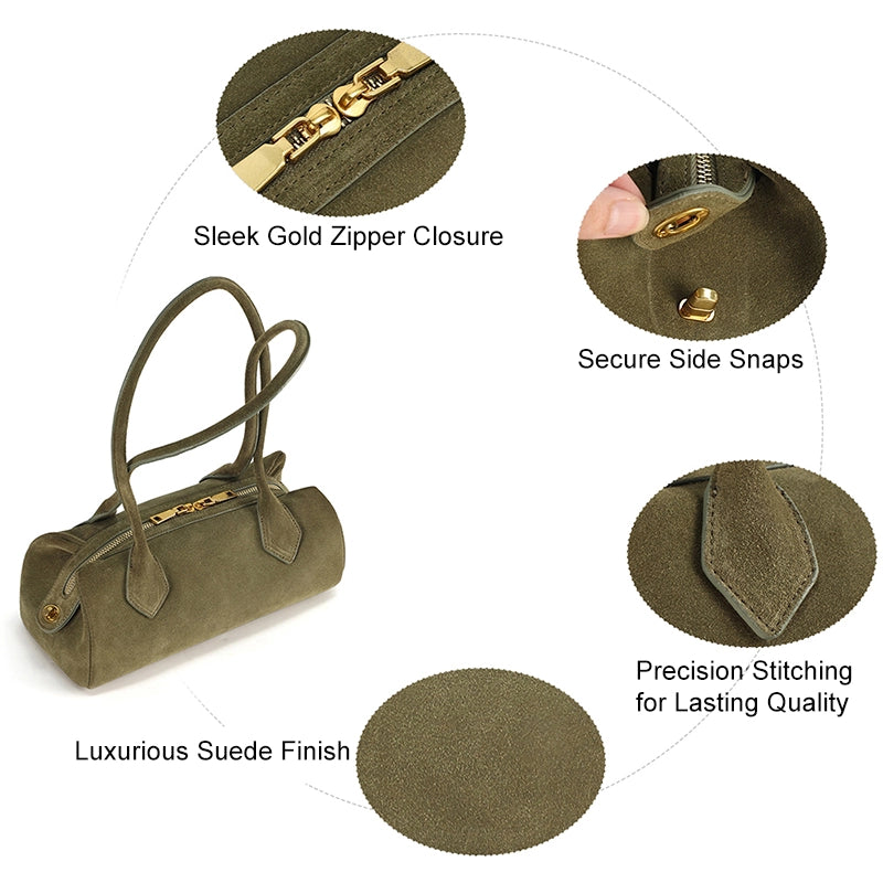 Leather Baguette Shoulder Bag