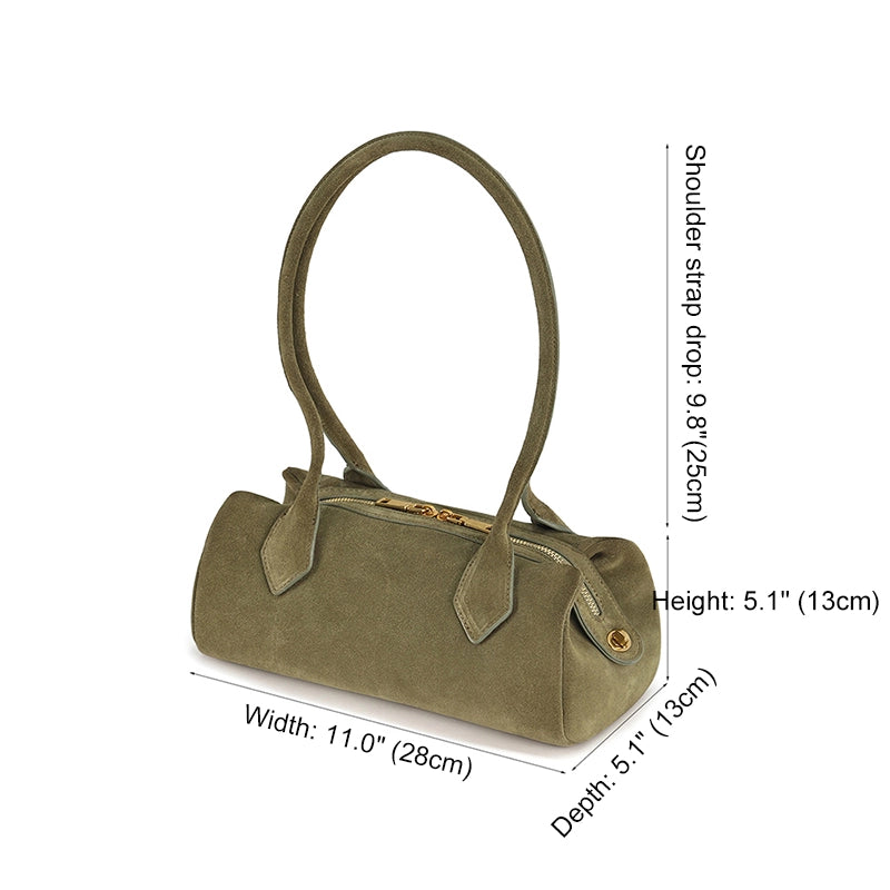 Leather Baguette Shoulder Bag