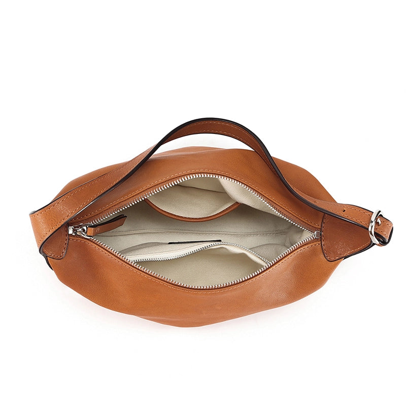 Leather Shoulder Hobo Bag