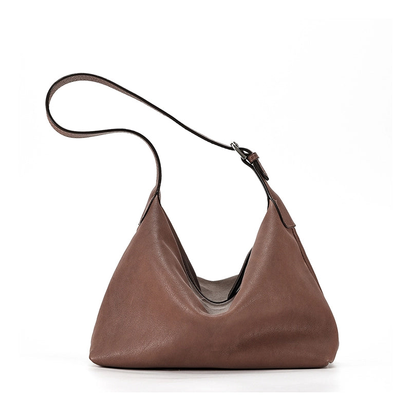 Leather Shoulder Hobo Bag