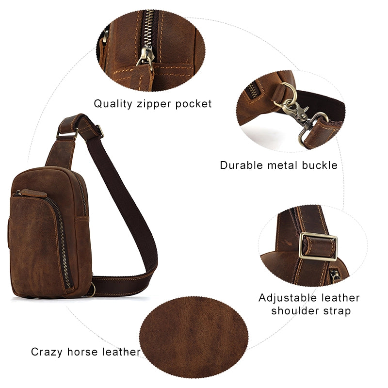 Refined Heritage Leather Sling Bag
