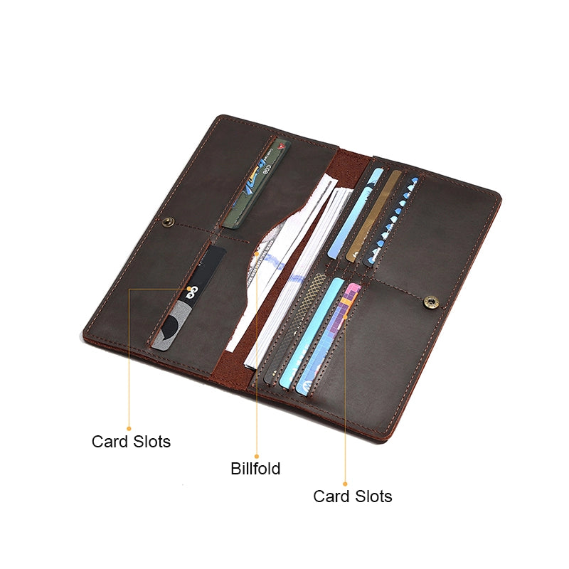 Vintage Artisan Slim Bifold Leather Wallet