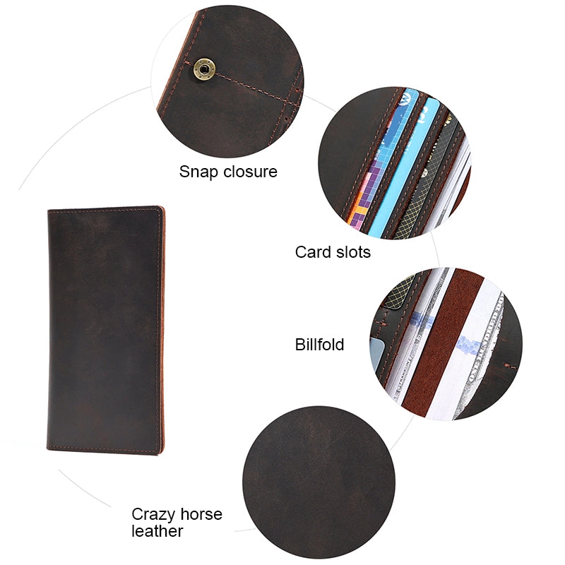 Vintage Artisan Slim Bifold Leather Wallet