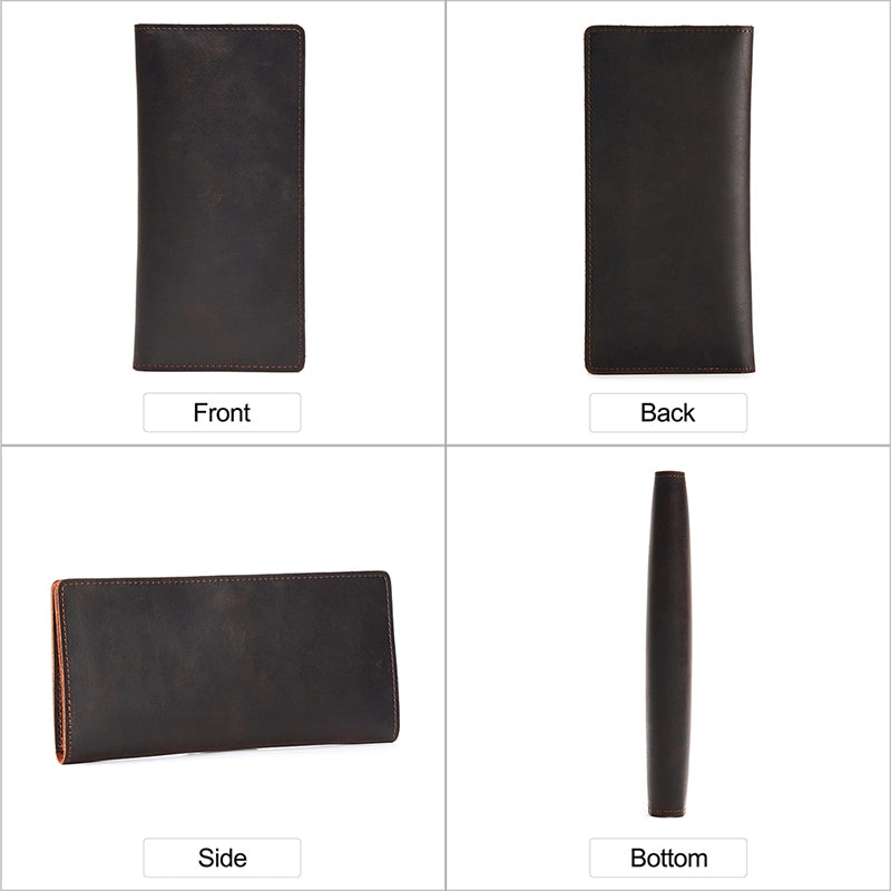 Vintage Artisan Slim Bifold Leather Wallet