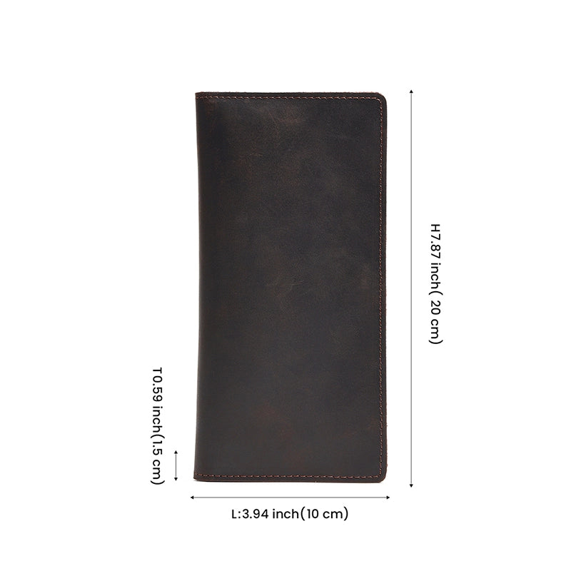 Vintage Artisan Slim Bifold Leather Wallet
