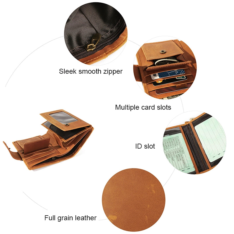 Heritage Gentleman's Tri-fold Leather RFID Wallet