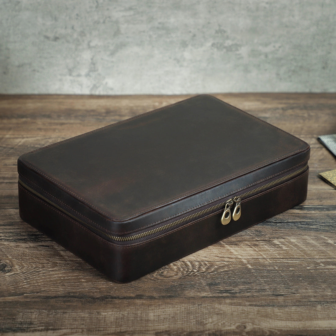 Leather Watch Box For 12 Watches - Free Monogram