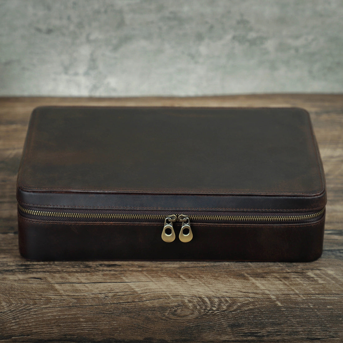 Leather Watch Box For 12 Watches - Free Monogram