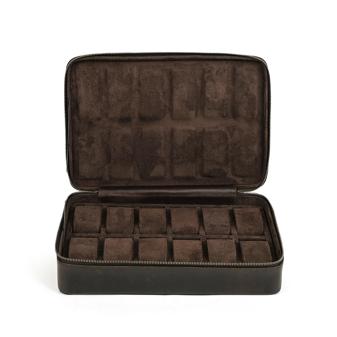 Leather Watch Box For 12 Watches - Free Monogram