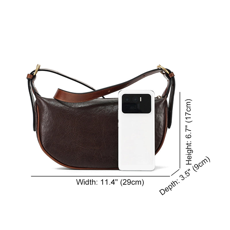 Vegetable Tanned Leather Crossbody Sling Bag