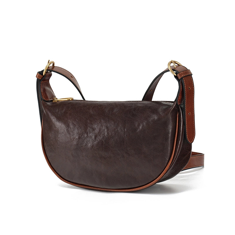 Vegetable Tanned Leather Crossbody Sling Bag