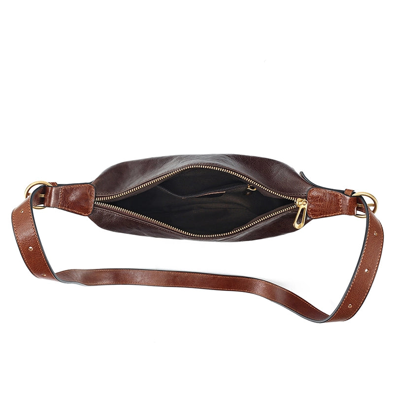 Vegetable Tanned Leather Crossbody Sling Bag