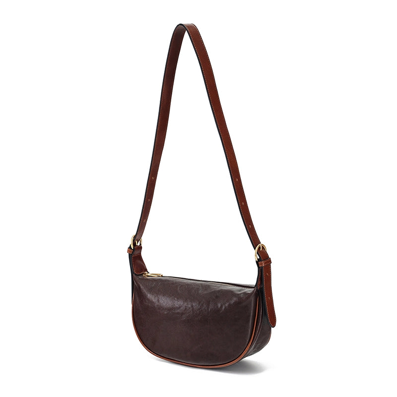Vegetable Tanned Leather Crossbody Sling Bag