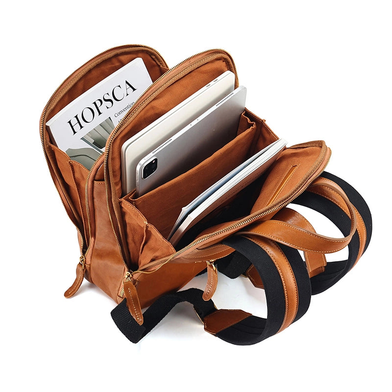 Women's Leather Laptop Backpack