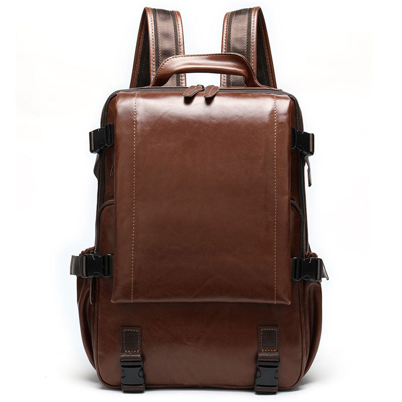 Men's Leather Backpack Anti Theft Leather Backpack – Luke Case