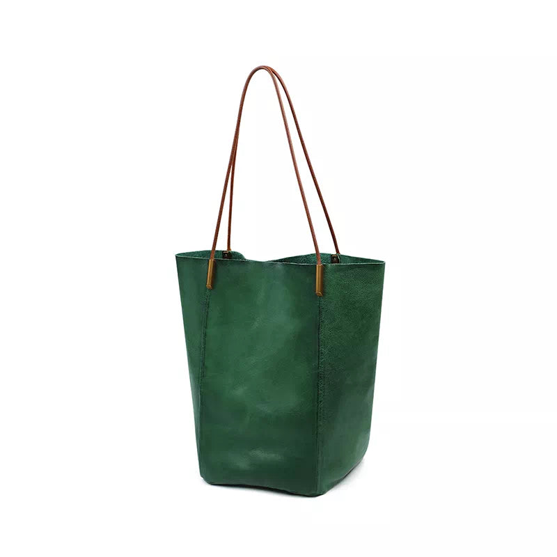 Vegetable Tanned Leather Mini Tote Bag